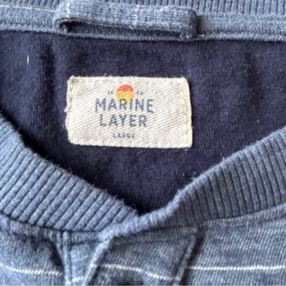 Marine Layer Striped Long Sleeve T-shirt Size L - Picture 5 of 6